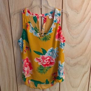 Old Navy tropical 🏝  print sleeveless blouse